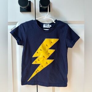 Lola + The Boys Navy Bolt Tee (Size 4)
